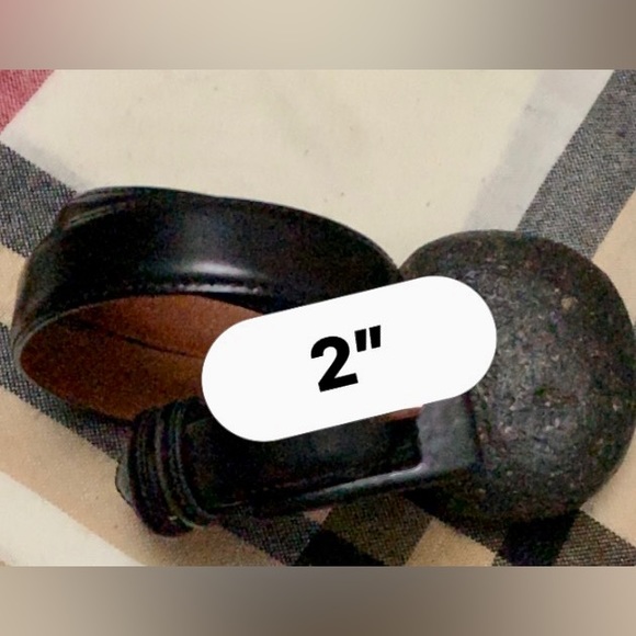 ⭐️ ANA FIRENZE BELT GENUINE ITALIAN LEATHER - BLACK ⭐️#FB8 - Picture 9 of 16